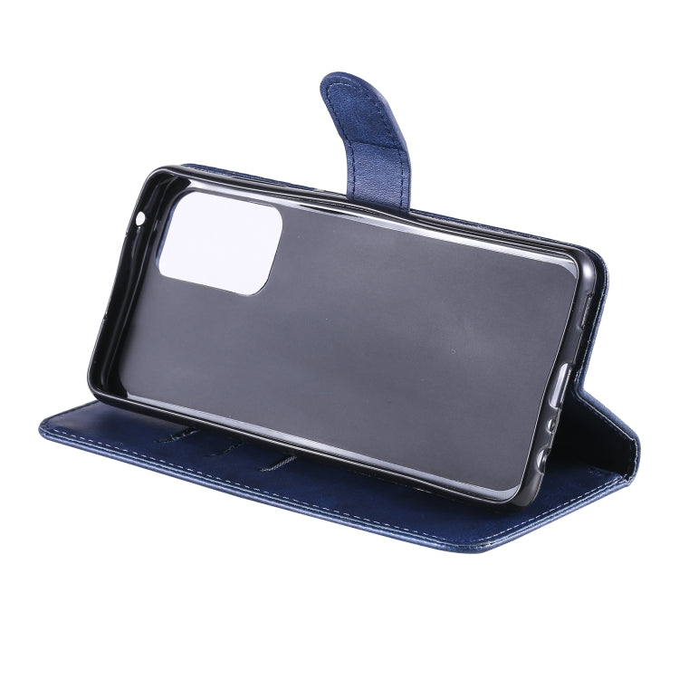 For Samsung Galaxy A52 5G/4G Fashion Calf Texture Zipper Horizontal Flip Leather Case with Stand & Card Slots & Wallet Function(Blue) by buy2fix