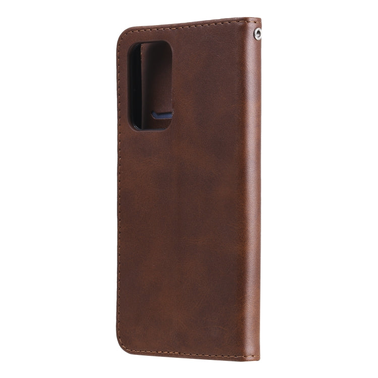 For Samsung Galaxy A52 5G/4G Fashion Calf Texture Zipper Horizontal Flip Leather Case with Stand & Card Slots & Wallet Function(Brown) by buy2fix