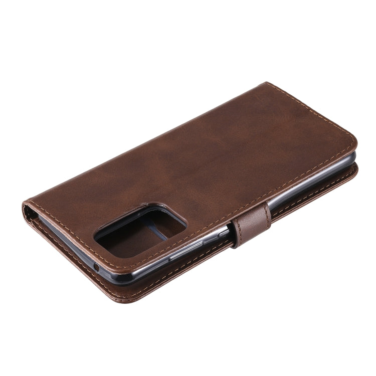 For Samsung Galaxy A52 5G/4G Fashion Calf Texture Zipper Horizontal Flip Leather Case with Stand & Card Slots & Wallet Function(Brown) by buy2fix