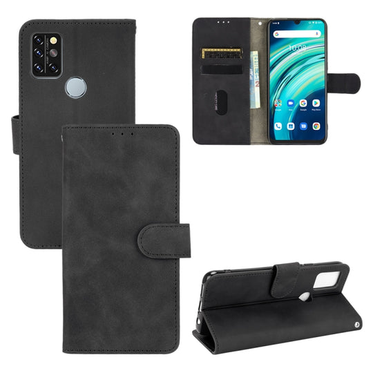 For UMIDIGI A9 Pro Solid Color Skin Feel Magnetic Buckle Horizontal Flip Calf Texture PU Leather Case with Holder & Card Slots & Wallet(Black)