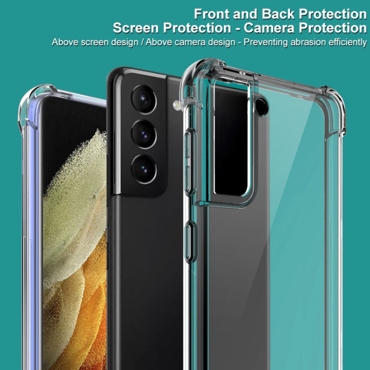 For Samsung Galaxy S21 5G IMAK All-inclusive Shockproof Airbag TPU Case with Screen Protector(Transparent) - Galaxy S21 5G Cases by imak | Online Shopping UK | buy2fix