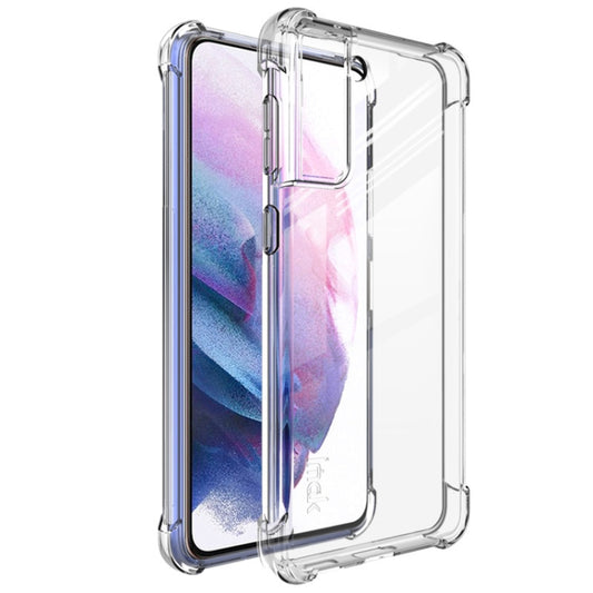 For Samsung Galaxy S21 Plus 5G IMAK All-inclusive Shockproof Airbag TPU Case with Screen Protector(Transparent) - Galaxy S21+ 5G Cases by imak | Online Shopping UK | buy2fix