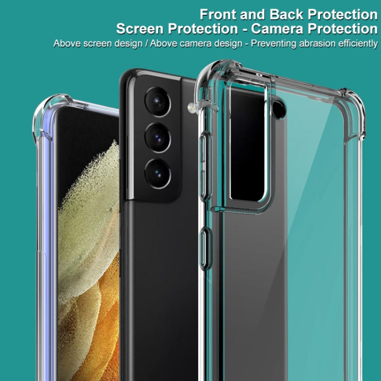 For Samsung Galaxy S21 Plus 5G IMAK All-inclusive Shockproof Airbag TPU Case with Screen Protector(Transparent) - Galaxy S21+ 5G Cases by imak | Online Shopping UK | buy2fix