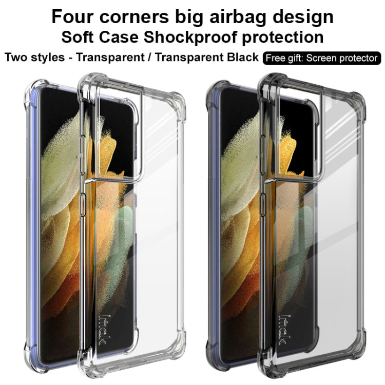 For Samsung Galaxy S21 Ultra 5G IMAK All-inclusive Shockproof Airbag TPU Case with Screen Protector(Transparent) - Galaxy S21 Ultra 5G Cases by imak | Online Shopping UK | buy2fix