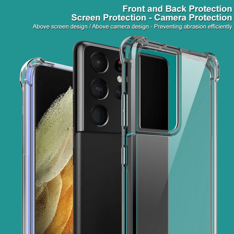 For Samsung Galaxy S21 Ultra 5G IMAK All-inclusive Shockproof Airbag TPU Case with Screen Protector(Transparent) - Galaxy S21 Ultra 5G Cases by imak | Online Shopping UK | buy2fix