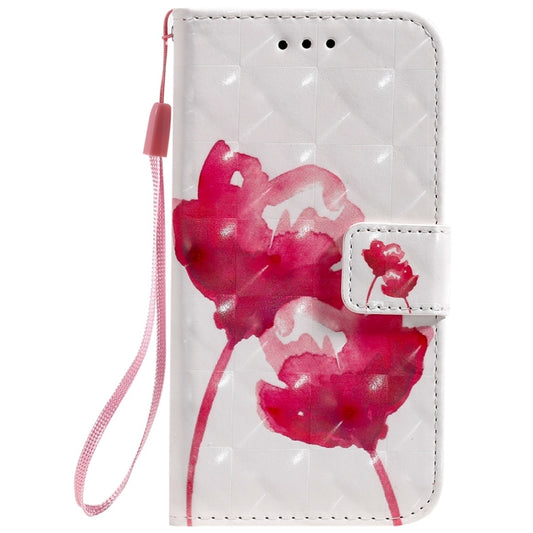 For iPhone 11 Pro 3D Painted Pattern Horizontal Flip Leather Case, with Wallet & Holder & Card Slots & Lanyard(Red Rose) - iPhone 11 Pro Cases by buy2fix | Online Shopping UK | buy2fix