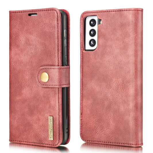 For Samsung Galaxy S21+ 5G DG.MING Crazy Horse Texture Flip Detachable Magnetic Leather Case with Holder & Card Slots & Wallet(Red) - Galaxy S21+ 5G Cases by DG.MING | Online Shopping UK | buy2fix