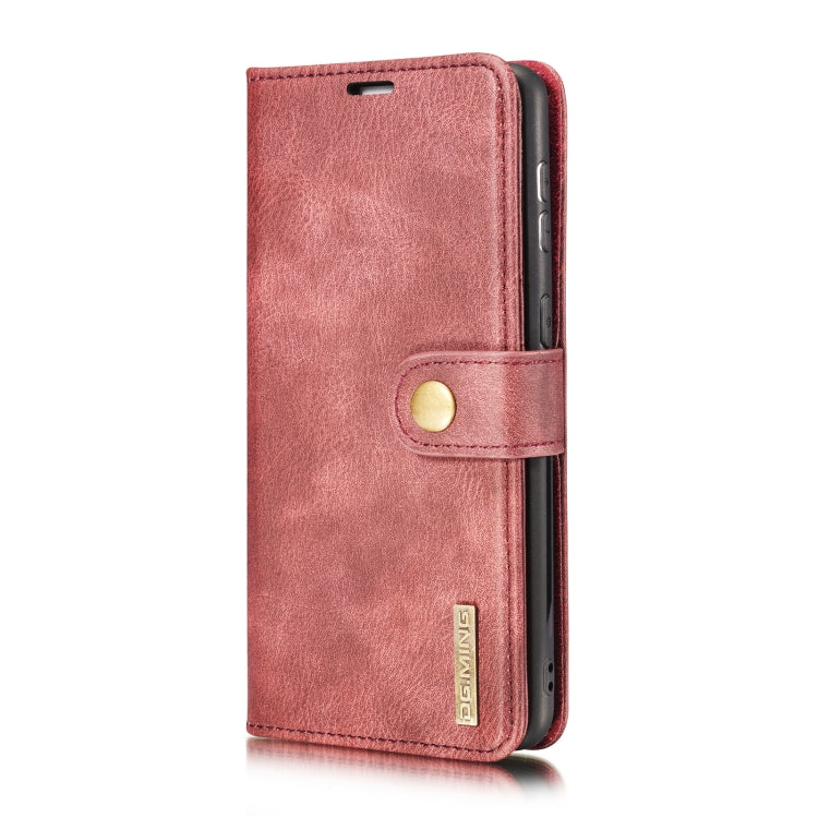 For Samsung Galaxy S21+ 5G DG.MING Crazy Horse Texture Flip Detachable Magnetic Leather Case with Holder & Card Slots & Wallet(Red) - Galaxy S21+ 5G Cases by DG.MING | Online Shopping UK | buy2fix