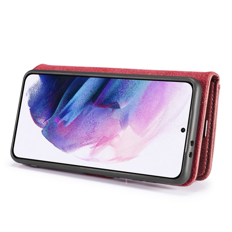 For Samsung Galaxy S21+ 5G DG.MING Crazy Horse Texture Flip Detachable Magnetic Leather Case with Holder & Card Slots & Wallet(Red) - Galaxy S21+ 5G Cases by DG.MING | Online Shopping UK | buy2fix