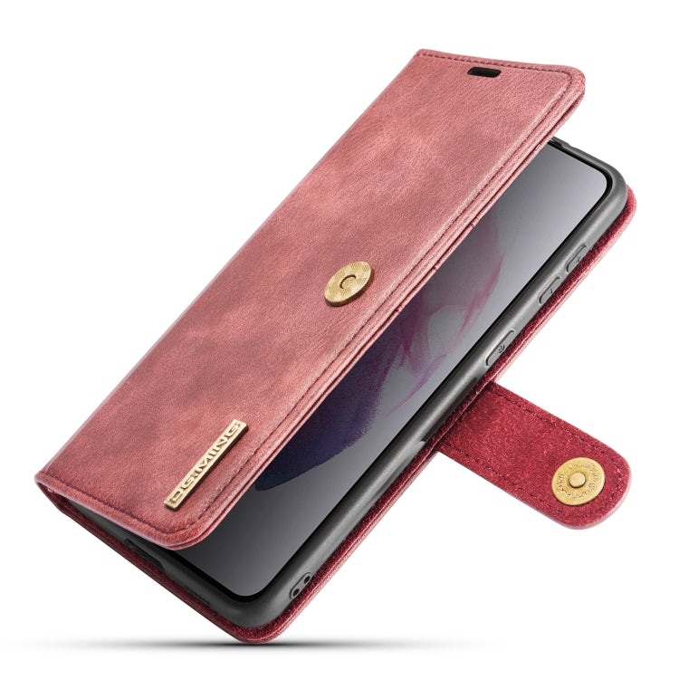 For Samsung Galaxy S21+ 5G DG.MING Crazy Horse Texture Flip Detachable Magnetic Leather Case with Holder & Card Slots & Wallet(Red) - Galaxy S21+ 5G Cases by DG.MING | Online Shopping UK | buy2fix