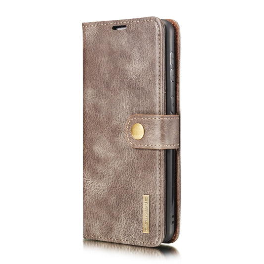 For Samsung Galaxy S21+ 5G DG.MING Crazy Horse Texture Flip Detachable Magnetic Leather Case with Holder & Card Slots & Wallet(Grey) - Galaxy S21+ 5G Cases by DG.MING | Online Shopping UK | buy2fix