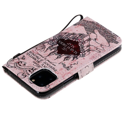For iPhone 11 Pro Painted Pattern Horizontal Flip Leather Case, with Wallet & Holder & Card Slots & Lanyard(Castle) - iPhone 11 Pro Cases by buy2fix | Online Shopping UK | buy2fix