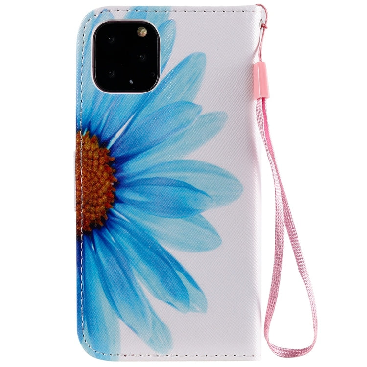 For iPhone 11 Pro Painted Pattern Horizontal Flip Leather Case, with Wallet & Holder & Card Slots & Lanyard(Sunflower) - iPhone 11 Pro Cases by buy2fix | Online Shopping UK | buy2fix