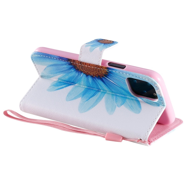 For iPhone 11 Pro Painted Pattern Horizontal Flip Leather Case, with Wallet & Holder & Card Slots & Lanyard(Sunflower) - iPhone 11 Pro Cases by buy2fix | Online Shopping UK | buy2fix
