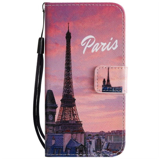 For iPhone 11 Pro Painted Pattern Horizontal Flip Leather Case, with Wallet & Holder & Card Slots & Lanyard(Tower) - iPhone 11 Pro Cases by buy2fix | Online Shopping UK | buy2fix