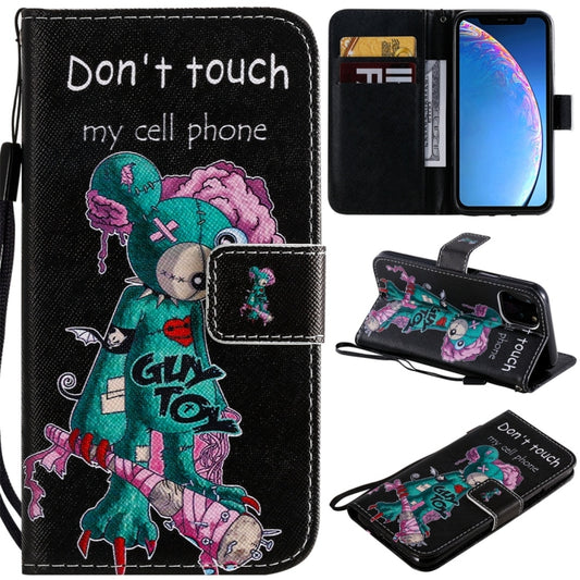 For iPhone 11 Pro Painted Pattern Horizontal Flip Leather Case, with Wallet & Holder & Card Slots & Lanyard(One-eyed Mouse) - iPhone 11 Pro Cases by buy2fix | Online Shopping UK | buy2fix