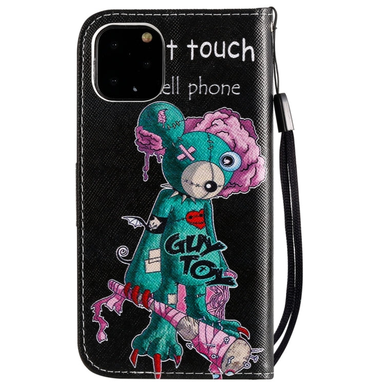 For iPhone 11 Pro Painted Pattern Horizontal Flip Leather Case, with Wallet & Holder & Card Slots & Lanyard(One-eyed Mouse) - iPhone 11 Pro Cases by buy2fix | Online Shopping UK | buy2fix