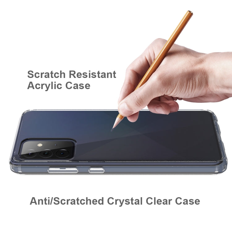For Samsung Galaxy A72 5G / 4G Scratchproof TPU + Acrylic Protective Case(Black) by buy2fix