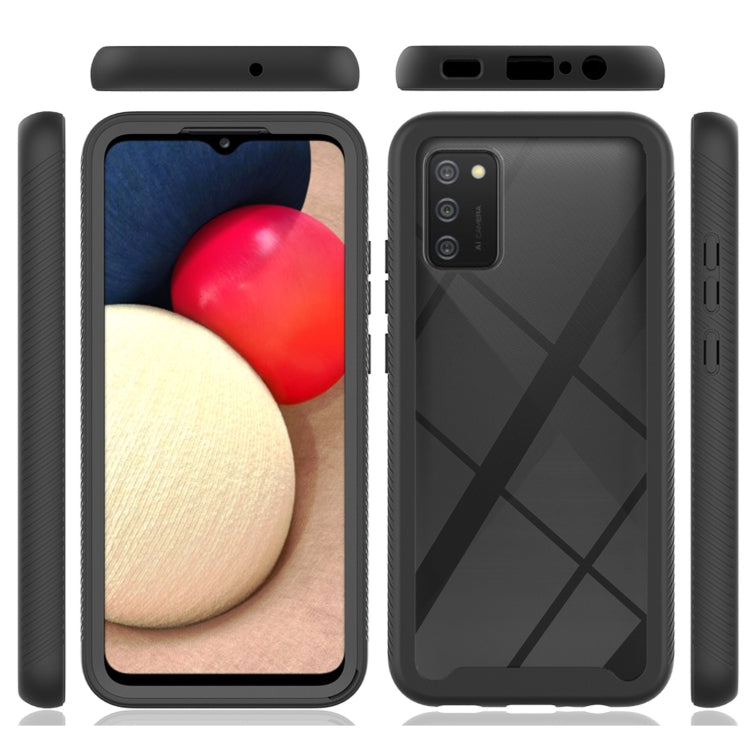 For Samsung Galaxy A02s (EU Version) Starry Sky Solid Color Series Shockproof PC + TPU Protective Case(Black) by buy2fix