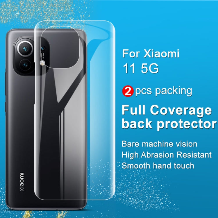 For Xiaomi Mi 11 5G 2 PCS IMAK 0.15mm Curved Full Screen Protector Hydrogel Film Back Protector -  by imak | Online Shopping UK | buy2fix