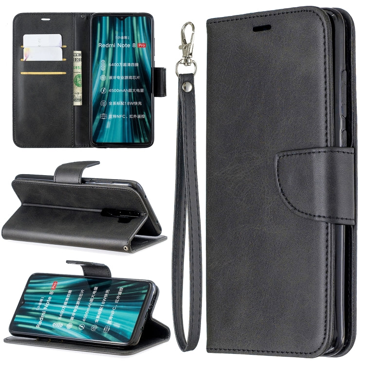 For Xiaomi Redmi Note 8Pro Retro Lambskin Texture Pure Color Horizontal Flip PU Leather Case with Holder & Card Slots & Wallet & Lanyard(Black) - Xiaomi Cases by buy2fix | Online Shopping UK | buy2fix
