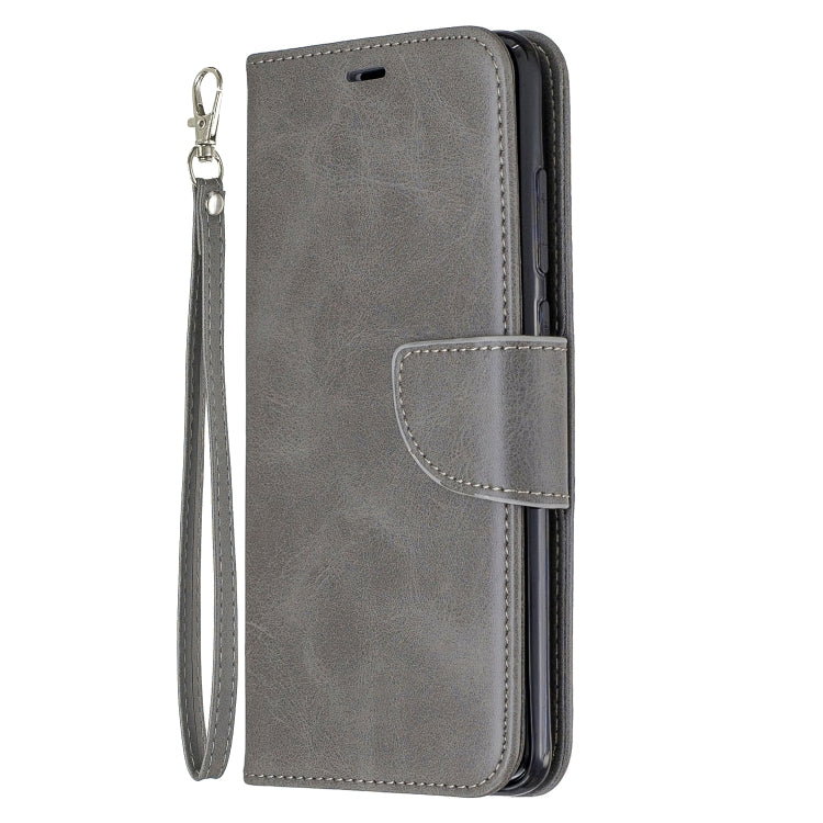For Xiaomi Redmi Note 8Pro Retro Lambskin Texture Pure Color Horizontal Flip PU Leather Case with Holder & Card Slots & Wallet & Lanyard(Grey) - Xiaomi Cases by buy2fix | Online Shopping UK | buy2fix