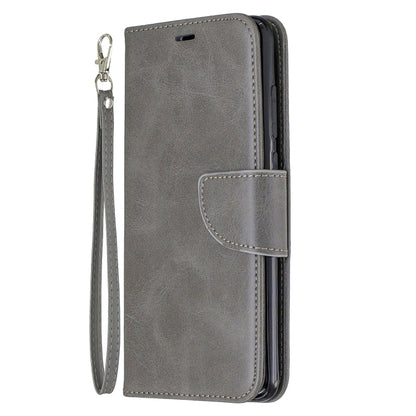 For Xiaomi Redmi Note 8Pro Retro Lambskin Texture Pure Color Horizontal Flip PU Leather Case with Holder & Card Slots & Wallet & Lanyard(Grey) - Xiaomi Cases by buy2fix | Online Shopping UK | buy2fix