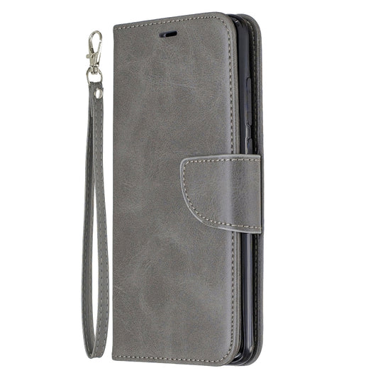 For Xiaomi Redmi Note 8Pro Retro Lambskin Texture Pure Color Horizontal Flip PU Leather Case with Holder & Card Slots & Wallet & Lanyard(Grey) - Xiaomi Cases by buy2fix | Online Shopping UK | buy2fix
