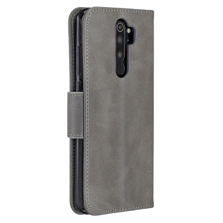 For Xiaomi Redmi Note 8Pro Retro Lambskin Texture Pure Color Horizontal Flip PU Leather Case with Holder & Card Slots & Wallet & Lanyard(Grey) - Xiaomi Cases by buy2fix | Online Shopping UK | buy2fix