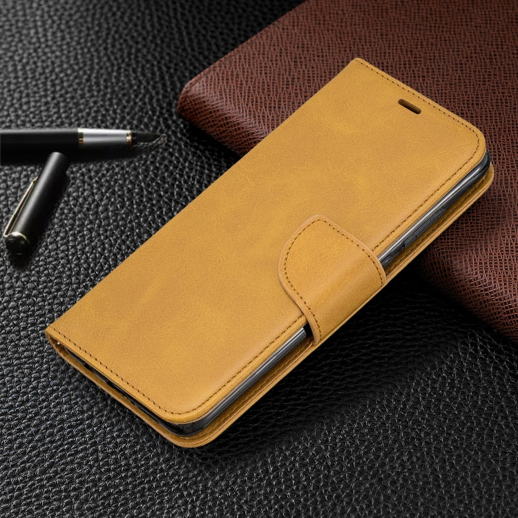 For Xiaomi Redmi Note 8Pro Retro Lambskin Texture Pure Color Horizontal Flip PU Leather Case with Holder & Card Slots & Wallet & Lanyard(Yellow) - Xiaomi Cases by buy2fix | Online Shopping UK | buy2fix