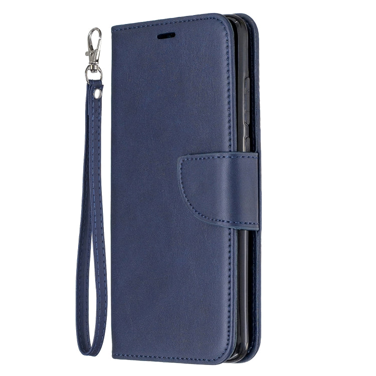 For Xiaomi Redmi Note 8Pro Retro Lambskin Texture Pure Color Horizontal Flip PU Leather Case with Holder & Card Slots & Wallet & Lanyard(Blue) - Xiaomi Cases by buy2fix | Online Shopping UK | buy2fix