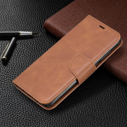 For Xiaomi Redmi Note 8Pro Retro Lambskin Texture Pure Color Horizontal Flip PU Leather Case with Holder & Card Slots & Wallet & Lanyard(Brown) - Xiaomi Cases by buy2fix | Online Shopping UK | buy2fix