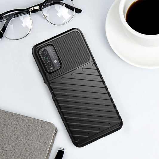 For Xiaomi Redmi 9T Thunderbolt Shockproof TPU Protective Soft Case(Black) - Xiaomi Cases by buy2fix | Online Shopping UK | buy2fix
