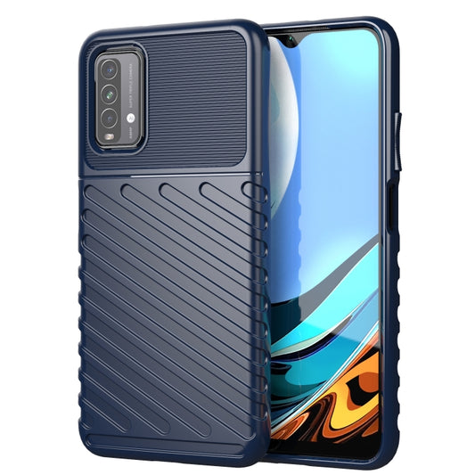 For Xiaomi Redmi 9T Thunderbolt Shockproof TPU Protective Soft Case(Blue) - Xiaomi Cases by buy2fix | Online Shopping UK | buy2fix