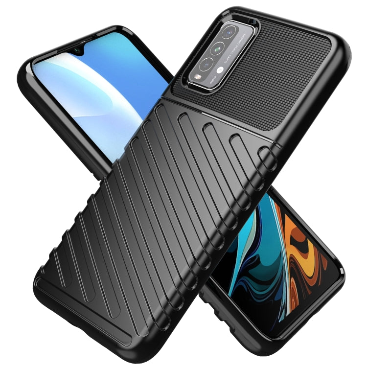 For Xiaomi Redmi 9T Thunderbolt Shockproof TPU Protective Soft Case(Blue) - Xiaomi Cases by buy2fix | Online Shopping UK | buy2fix