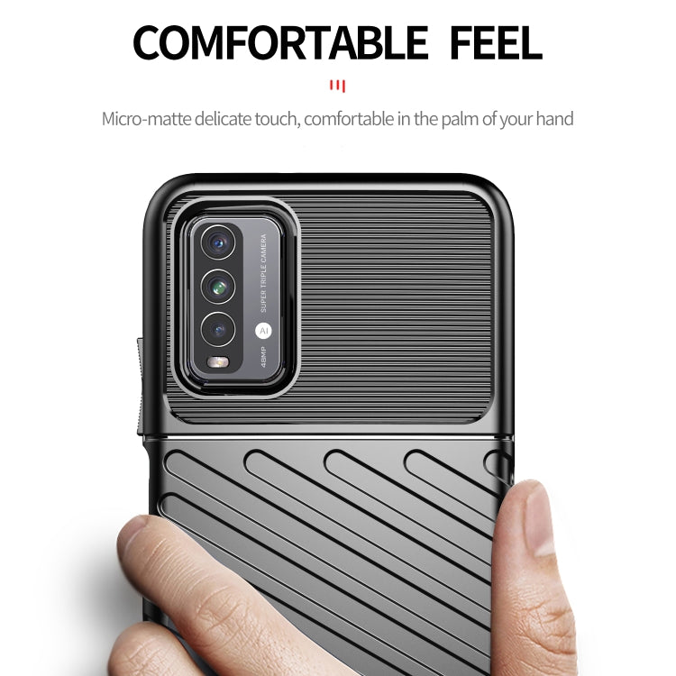 For Xiaomi Redmi 9T Thunderbolt Shockproof TPU Protective Soft Case(Blue) - Xiaomi Cases by buy2fix | Online Shopping UK | buy2fix