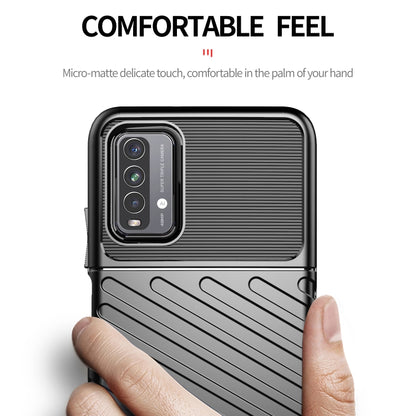 For Xiaomi Redmi 9T Thunderbolt Shockproof TPU Protective Soft Case(Blue) - Xiaomi Cases by buy2fix | Online Shopping UK | buy2fix