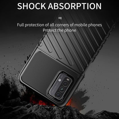 For Xiaomi Redmi 9T Thunderbolt Shockproof TPU Protective Soft Case(Blue) - Xiaomi Cases by buy2fix | Online Shopping UK | buy2fix