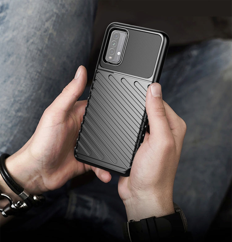 For Xiaomi Redmi 9T Thunderbolt Shockproof TPU Protective Soft Case(Blue) - Xiaomi Cases by buy2fix | Online Shopping UK | buy2fix