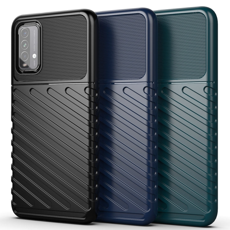 For Xiaomi Redmi 9T Thunderbolt Shockproof TPU Protective Soft Case(Blue) - Xiaomi Cases by buy2fix | Online Shopping UK | buy2fix