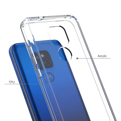 For Motorola Moto G Play (2021) Shockproof Scratchproof TPU + Acrylic Protective Case(White) - Motorola Cases by buy2fix | Online Shopping UK | buy2fix