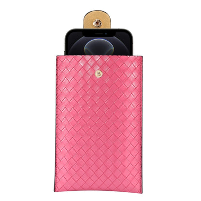 Braided Packing Simple High-end Mobile Phone Bag with Lanyard, Suitable for 6.7 inch Smartphones(Rose Red) - Universal Leather Case by buy2fix | Online Shopping UK | buy2fix