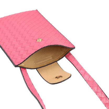 Braided Packing Simple High-end Mobile Phone Bag with Lanyard, Suitable for 6.7 inch Smartphones(Rose Red) - Universal Leather Case by buy2fix | Online Shopping UK | buy2fix