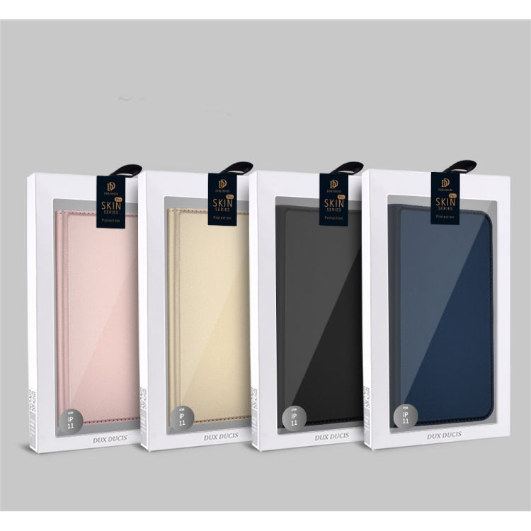 For iPhone 11 DUX DUCIS Skin Pro Series Shockproof Horizontal Flip Leather Case with Holder & Card Slots(Black) - iPhone 11 Cases by DUX DUCIS | Online Shopping UK | buy2fix
