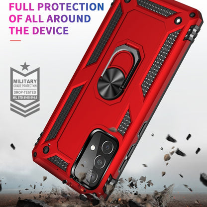 For Samsung Galaxy A52 5G / 4G Shockproof TPU + PC Protective Case with 360 Degree Rotating Holder(Red) by buy2fix