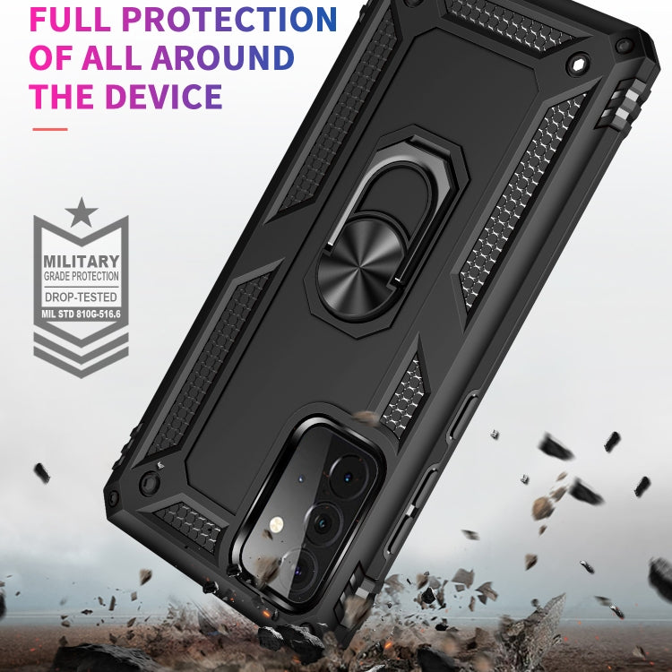 For Samsung Galaxy A72 5G / 4G Shockproof TPU + PC Protective Case with 360 Degree Rotating Holder(Black) by buy2fix