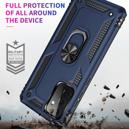 For Samsung Galaxy A72 5G / 4G Shockproof TPU + PC Protective Case with 360 Degree Rotating Holder(Blue) by buy2fix