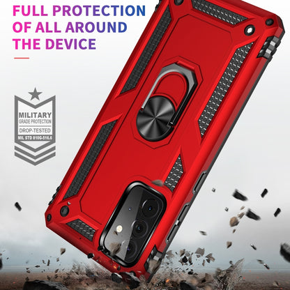 For Samsung Galaxy A72 5G / 4G Shockproof TPU + PC Protective Case with 360 Degree Rotating Holder(Red) by buy2fix