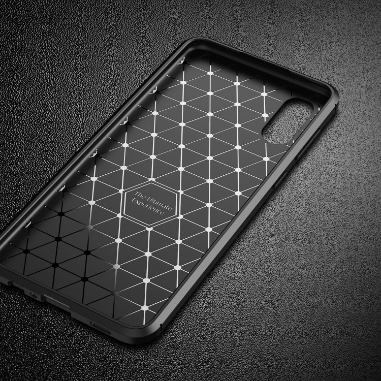 For Samsung Galaxy A02 Carbon Fiber Texture Shockproof TPU Case(Blue) by buy2fix