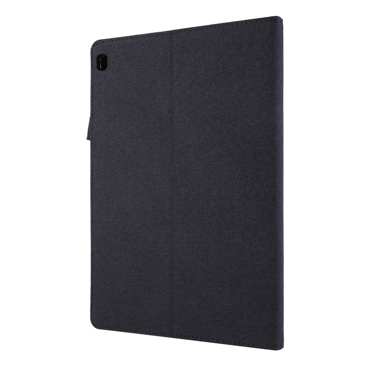 For Lenovo Tab M10 Horizontal Flip TPU + Fabric PU Leather Protective Case with Name Card Clip(Black) - Lenovo by buy2fix | Online Shopping UK | buy2fix